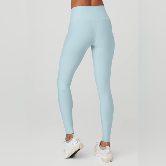 Alo Yoga High-Waist Airlift Legging and Airlift Intrigue Bra in Chalk Blue - Picture 12 of 12